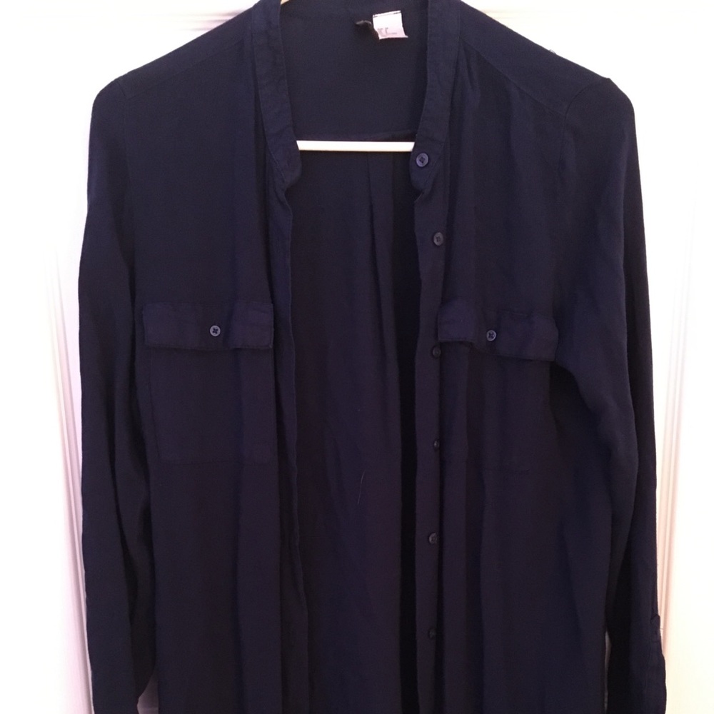 Navy blue H&M flannel